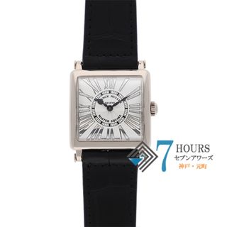 フランクミュラー(FRANCK MULLER)の【116165】FRANCK MULLER フランクミュラー  6002SQZ マスタースクエア シルバーダイヤル WG/レザー（クロコ） クオーツ 当店オリジナルボックス 腕時計 時計 WATCH レディース 女性 女【中古】(腕時計)