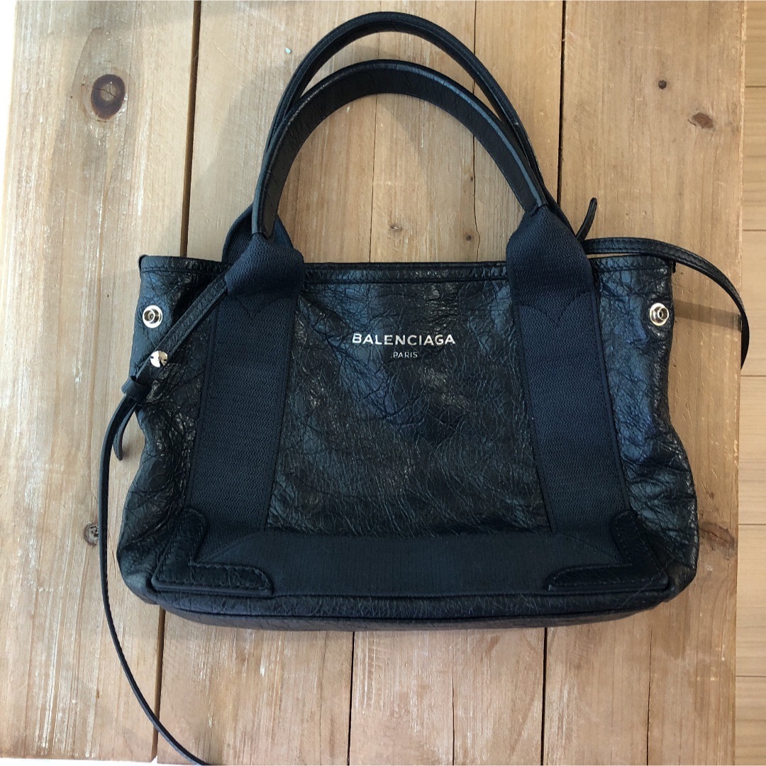 美品　BALENCIAGA  ネイビーカバ xs レザー