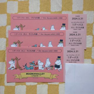 ムーミン(MOOMIN)のりんご様専用ムーミンバレーパークチケット5枚(遊園地/テーマパーク)