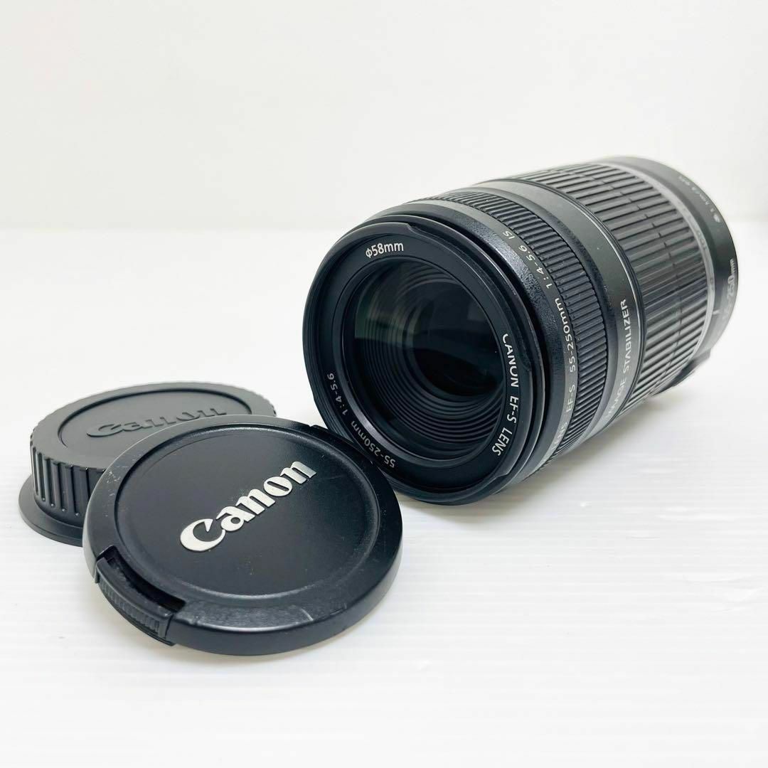 美品 Canon ズームレンズ EF-S 55-250mm F4-5.6 IS