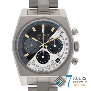 ゼニス(ZENITH)の【115258】ZENITH ゼニス  95.L384.400/50.M384 クロノマスター リバイバル A384 ルパン三世 ブラック＆ホワイトダイヤル TI 自動巻き ギャランティーカード 純正ボックス 腕時計 時計 WATCH メンズ 男性 男 紳士【中古】(腕時計(アナログ))