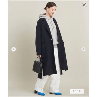 ビューティアンドユースユナイテッドアローズ(BEAUTY&YOUTH UNITED ARROWS)の新品タグ付 BEAUTY&YOUTH ウール テーラード リバーコート  M(ロングコート)