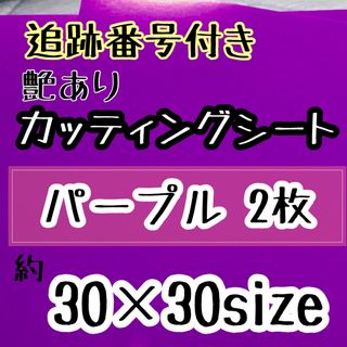 新色 大判　パープル 紫 カッティングシート　2枚　うちわ文字　大判(アイドルグッズ)