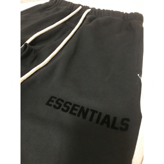 Essentials  エッセンシャルズ　スウェットパンツ　ブラック×シルバーS