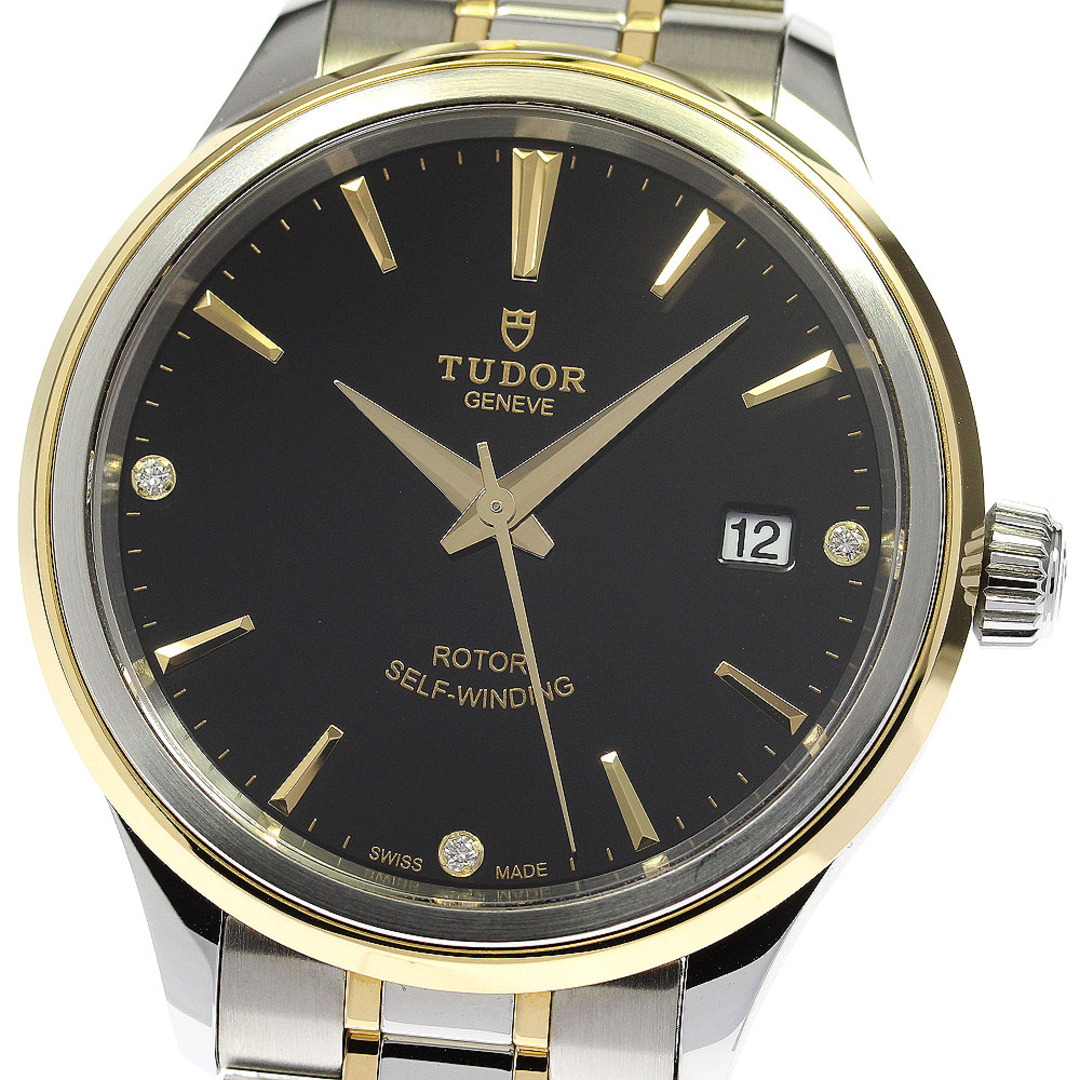 チュードル TUDOR 12503 スタイル YGコンビ 3Pダイヤ cal.2824.2 自動巻き メンズ 美品 箱・保証書付き_773680