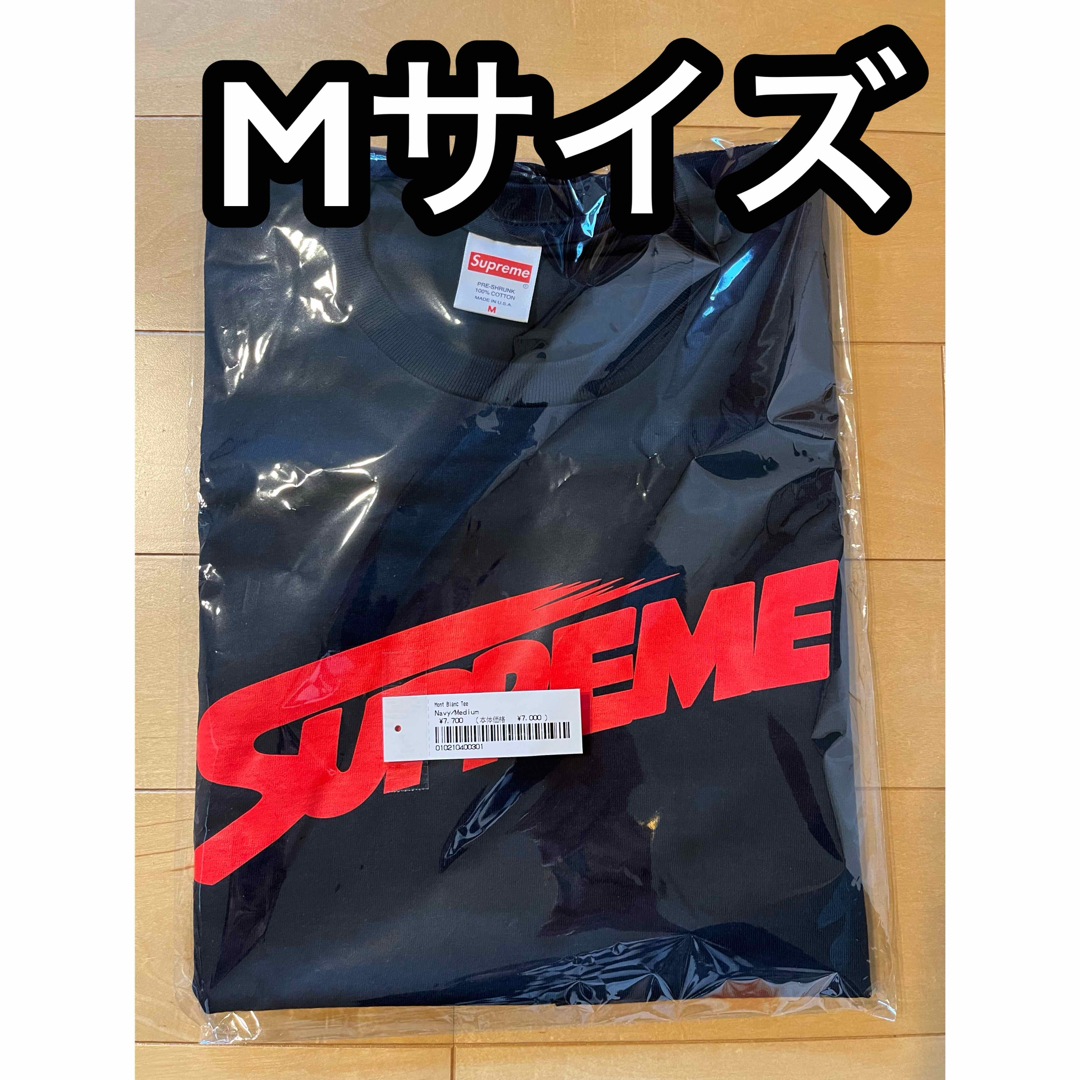 色NAVYSupreme 23Fw Mont Blanc Tee