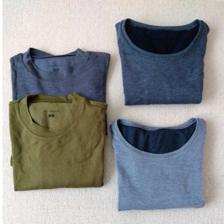 ユニクロ(UNIQLO)のヒートテック　4枚セット(アンダーシャツ/防寒インナー)