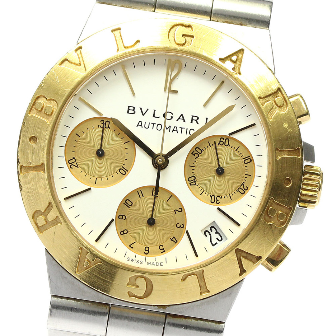 D1機能特徴ブルガリ BVLGARI CH35SG ディアゴノ スポーツ YGコンビ クロノグラフ 自動巻き メンズ _769863