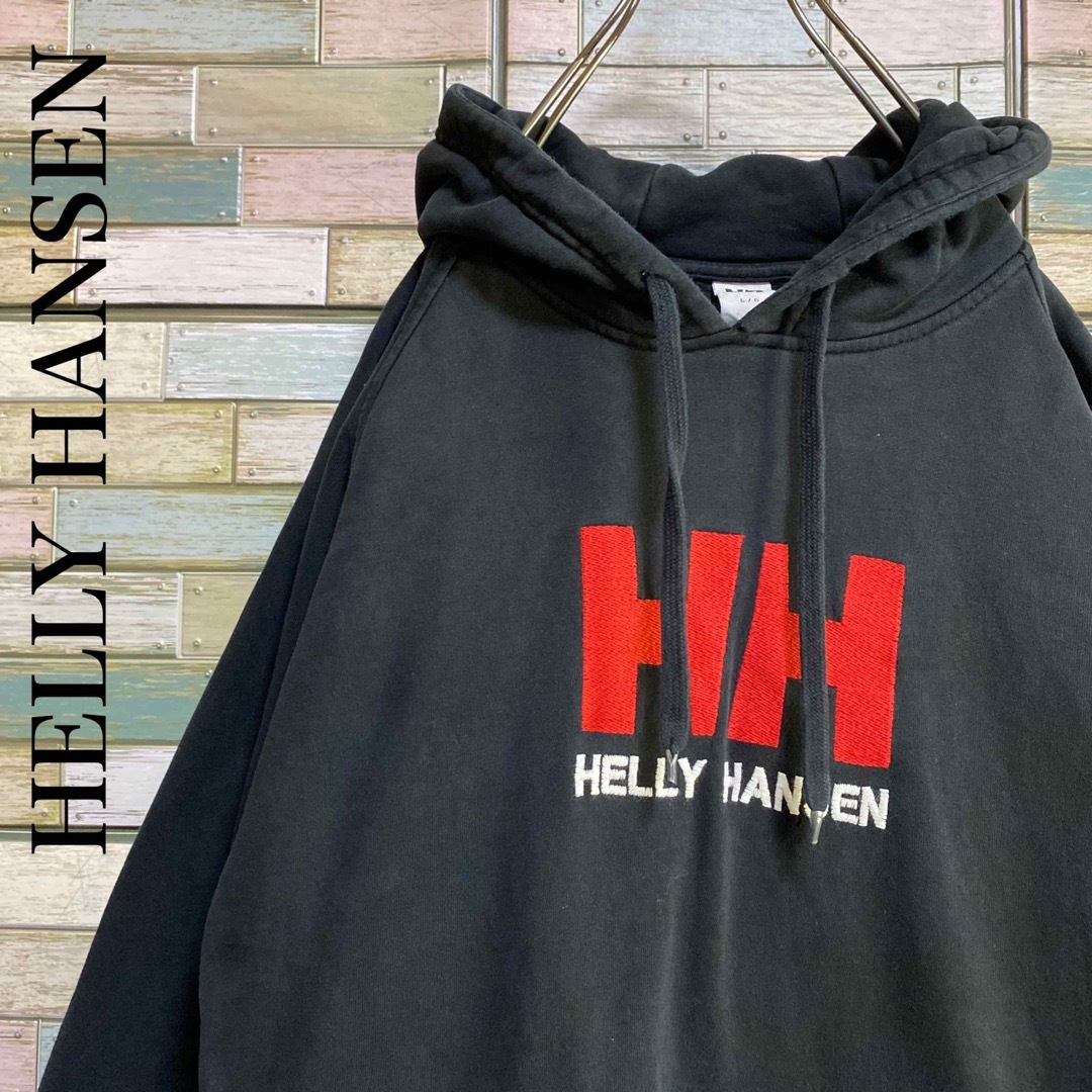 HELLY HANSEN(ヘリーハンセン)のヘリーハンセン　プルオーバーパーカー　ビッグ刺繍ロゴ メンズのトップス(パーカー)の商品写真