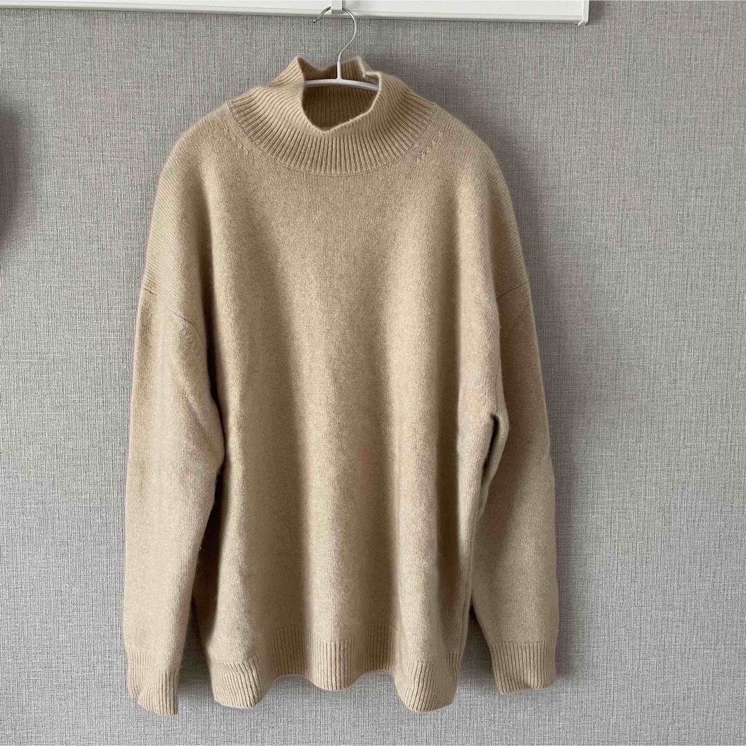 AURALEE BABY CASHMERE KNIT TURTLE NECK