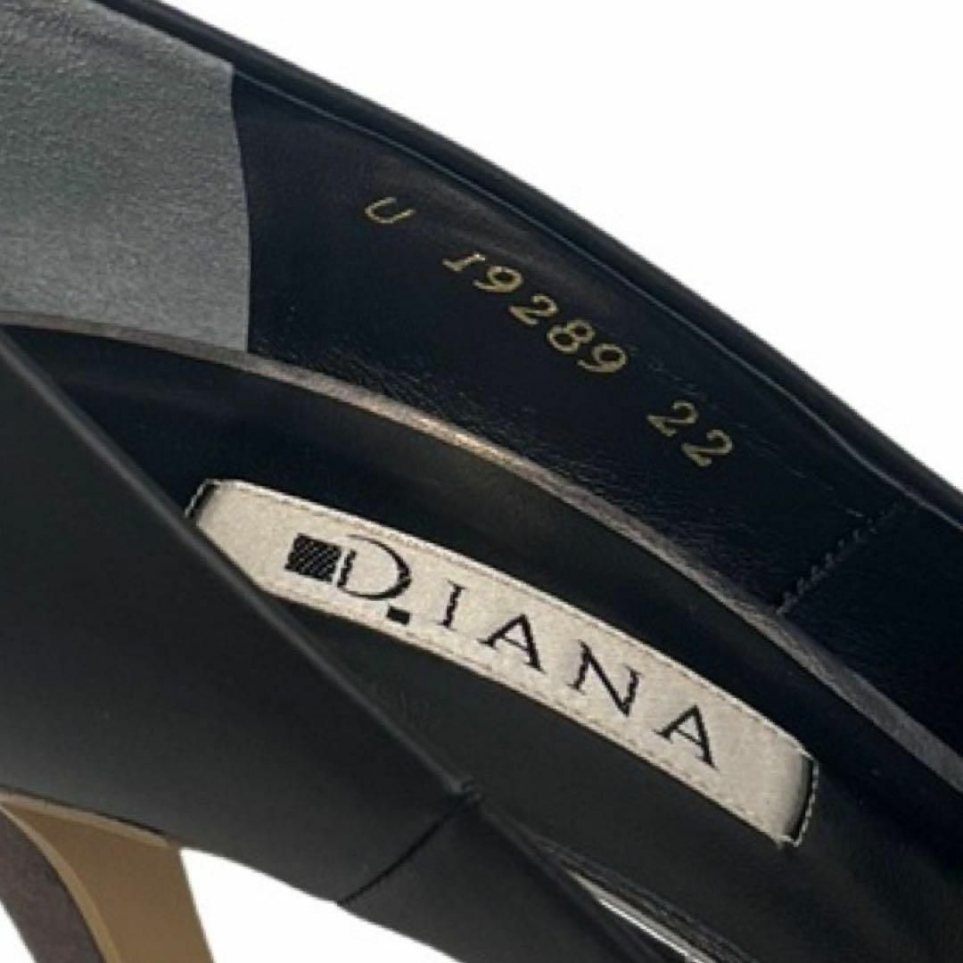 【極美品✨】DIANA レース　グリッター　ネイビー　ポインテッドトゥ