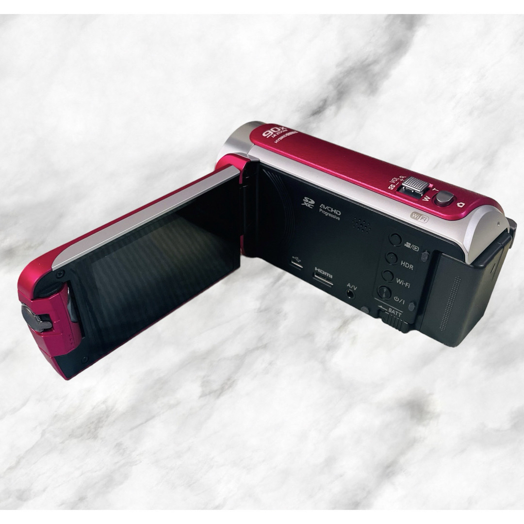 新品同様)Panasonic HC-W590M ビデオカメラ64GB ピンク色 新品同様)Panasonic HC-W590M ビデオカメラ64GB ピンク色