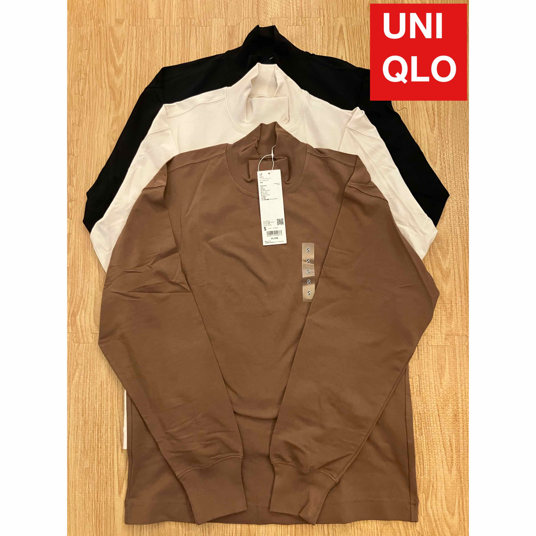 UNIQLO(ユニクロ)の【しえり様専用】新品 ヒートテックコットンタートルネック Sサイズ 3着セット レディースのトップス(Tシャツ(長袖/七分))の商品写真