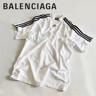 バレンシアガ BALENCIAGA リップスティック 583214 19AW ロゴ トップス 半袖Ｔシャツ コットン ホワイト