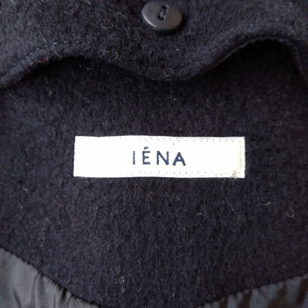 IENA - IENA 二重織りシャルムフードコクーンコート ネイビー 36の通販 ...