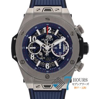 ウブロ(HUBLOT)の【114515】HUBLOT ウブロ  411.NX.5179.RX ビックバンウニコ スケルトンダイヤル TI/ラバー 自動巻き 純正ボックス 腕時計 時計 WATCH メンズ 男性 男 紳士 【未使用品】【中古】(腕時計(アナログ))