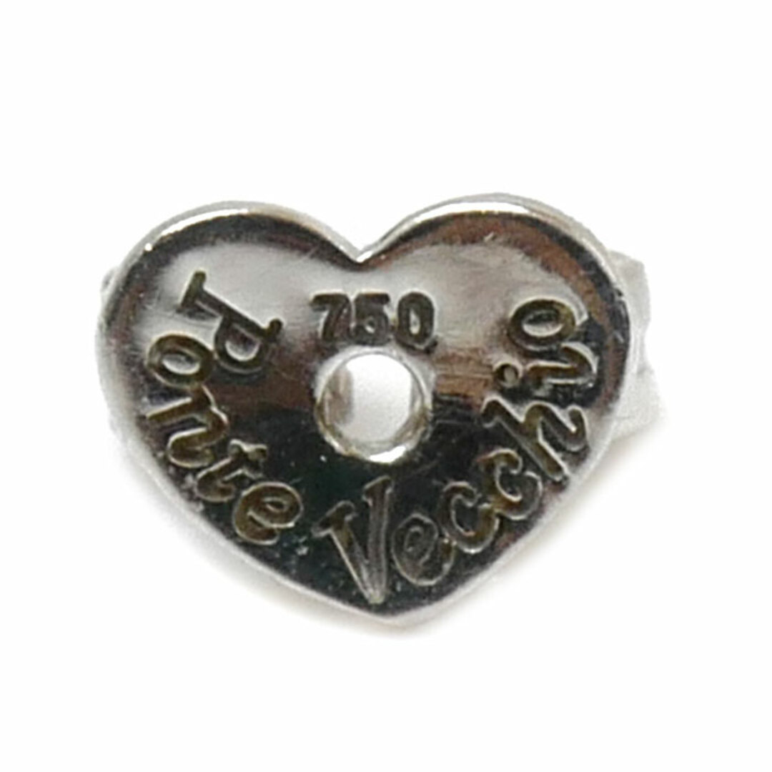 Ponte Vecchio ポンテヴェキオ K18WG ホワイトゴールド イニシャルT ピアス ダイヤモンド0.07ct 0.7g 片耳 レディース 3