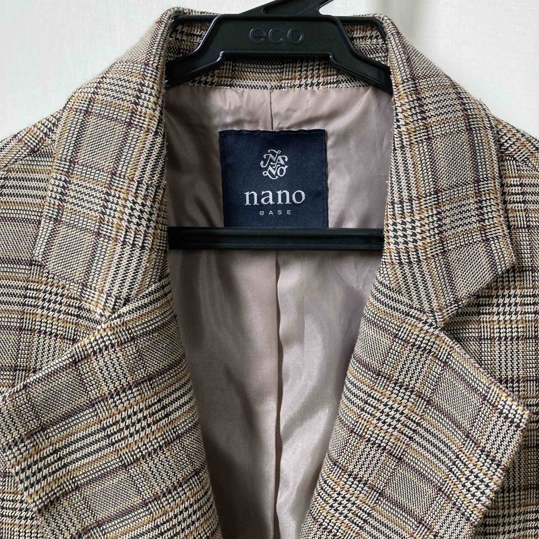 【お取り置き】【美品】nano・universe チェックジャケット