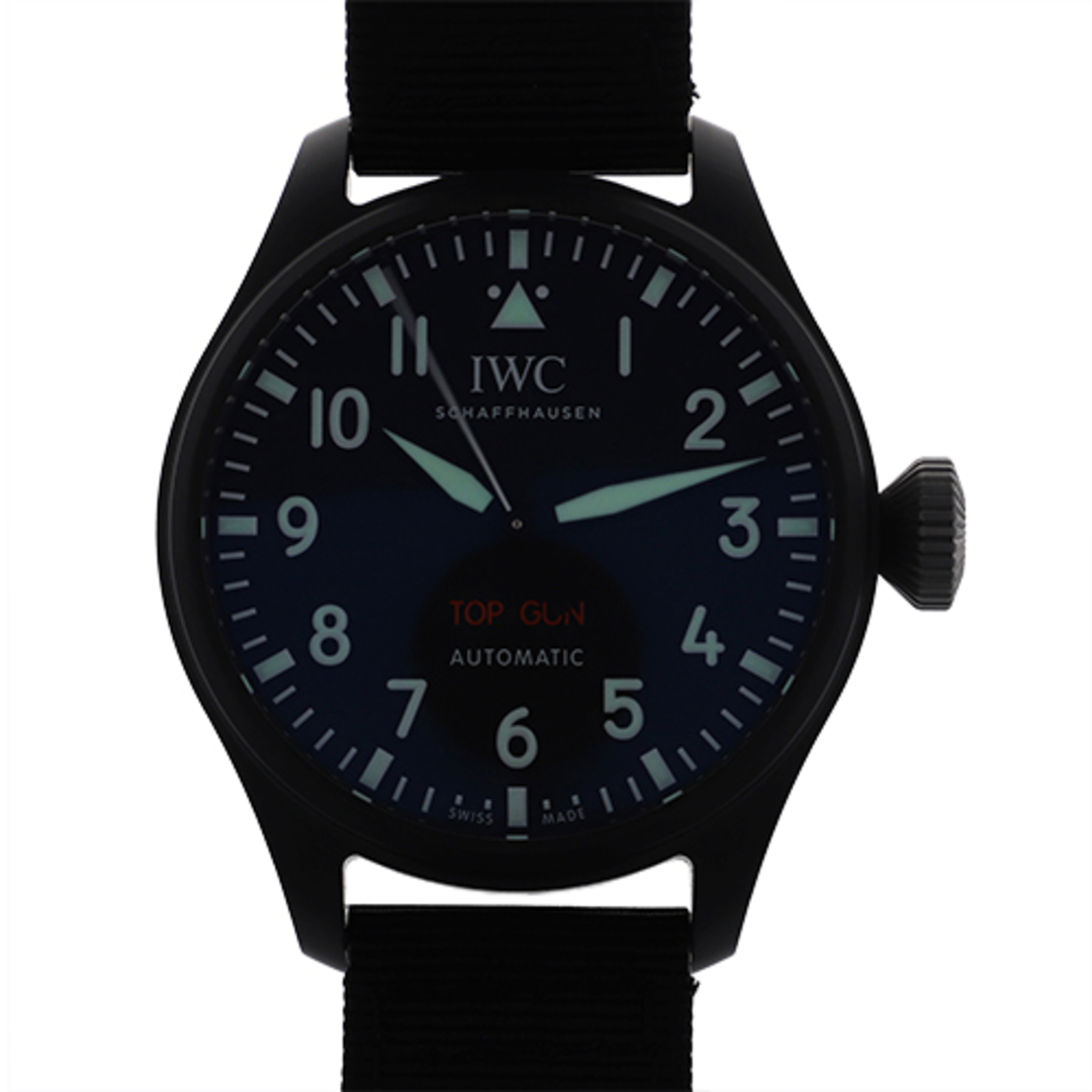 【114900】IWC インターナショナルウォッチカンパニー  IW329801 パイロット43トップガン ブラックダイヤル CE/ナイロン 自動巻き ギャランティーカード 純正ボックス 腕時計 時計 WATCH メンズ 男性 男 紳士