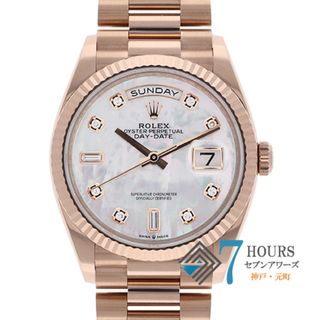 ロレックス(ROLEX)の【114969】ROLEX ロレックス  128235NA デイデイト ホワイトシェルダイヤル ランダム番 PG/ホワイトシェル 自動巻き ギャランティーカード 純正ボックス 腕時計 時計 WATCH メンズ 男性 男 紳士【中古】(腕時計(アナログ))