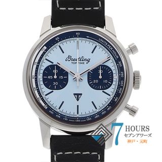 ブライトリング(BREITLING)の【115057】BREITLING ブライトリング  A23311 トップタイム トライアンフ アイスブルー/ブラックダイヤル SS/レザー 自動巻き ギャランティーカード 純正ボックス 腕時計 時計 WATCH メンズ 男性 男 紳士【中古】(腕時計(アナログ))