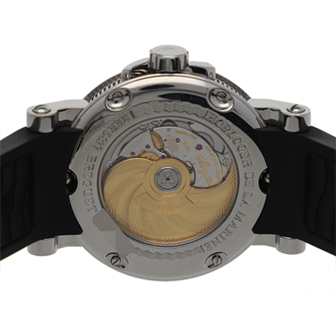 Breguet(ブレゲ)の【115061】Breguet ブレゲ  5817ST/12/SMO マリーンⅡ シルバーダイヤル SS/ラバー 自動巻き 純正ボックス 腕時計 時計 WATCH メンズ 男性 男 紳士【中古】 メンズの時計(腕時計(アナログ))の商品写真