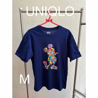 ユニクロ(UNIQLO)のUNIQLO Tシャツ　ブルー　ミッキー(Tシャツ(半袖/袖なし))