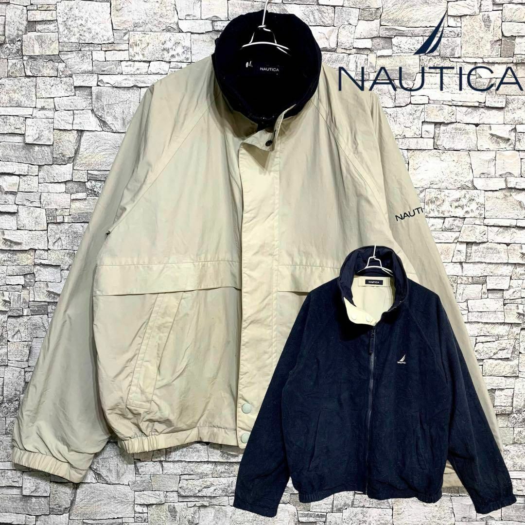 NAUTICA - NAUTICA ノーティカ リバーシブルフリースナイロン