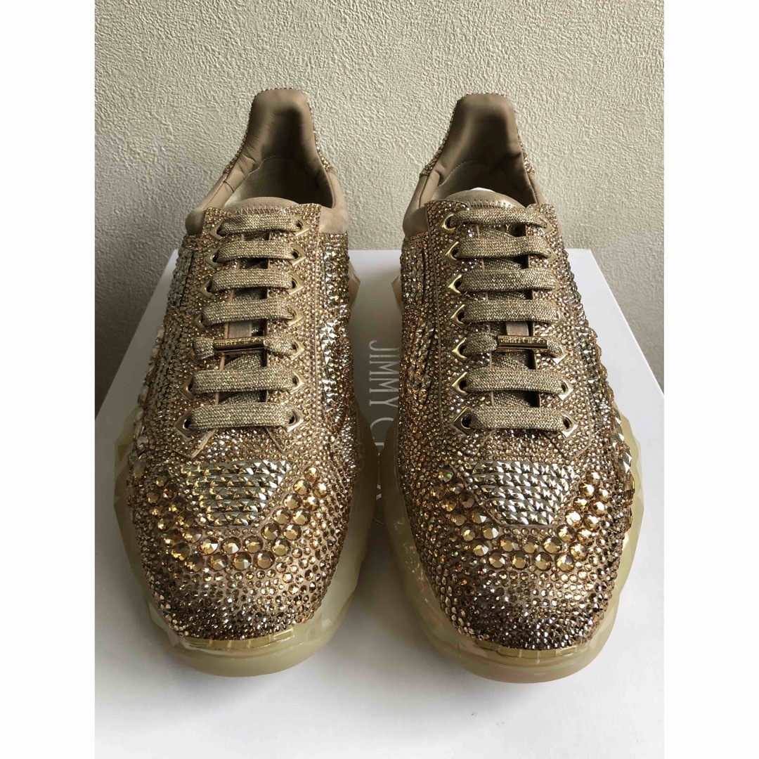 JIMMY CHOO(ジミーチュウ)の【新品未使用】JIMMY CHOO Swarovski スニーカー クリスタル メンズの靴/シューズ(スニーカー)の商品写真