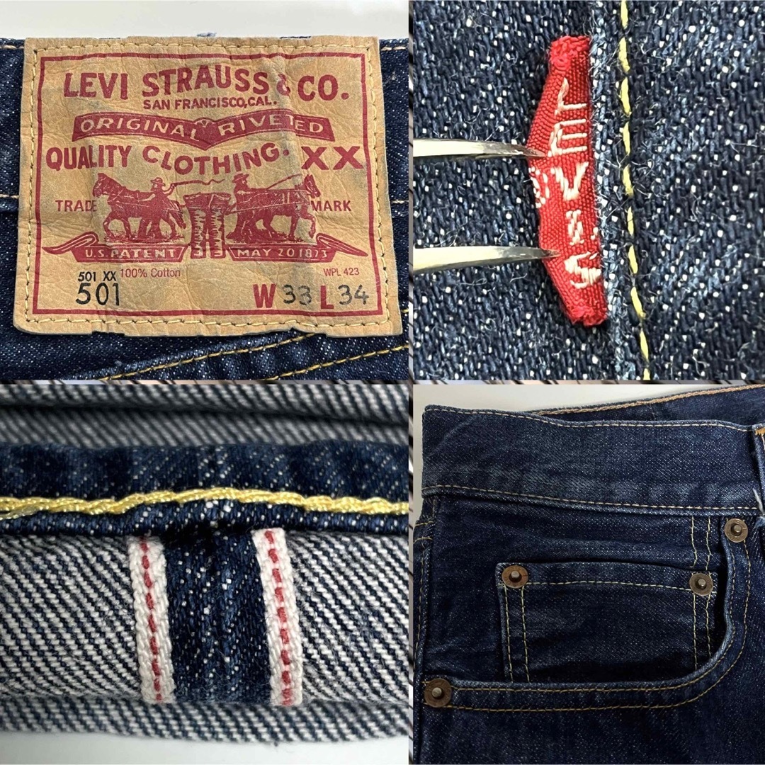 Levi's - LVC 米国製 復刻 1966年 501XX 赤耳 ビッグE W33 L34の通販