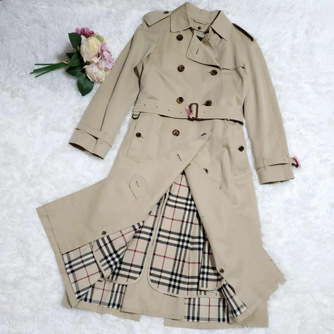 BURBERRY - 美品 L バーバリー トレンチコート ライナー付き ベージュ