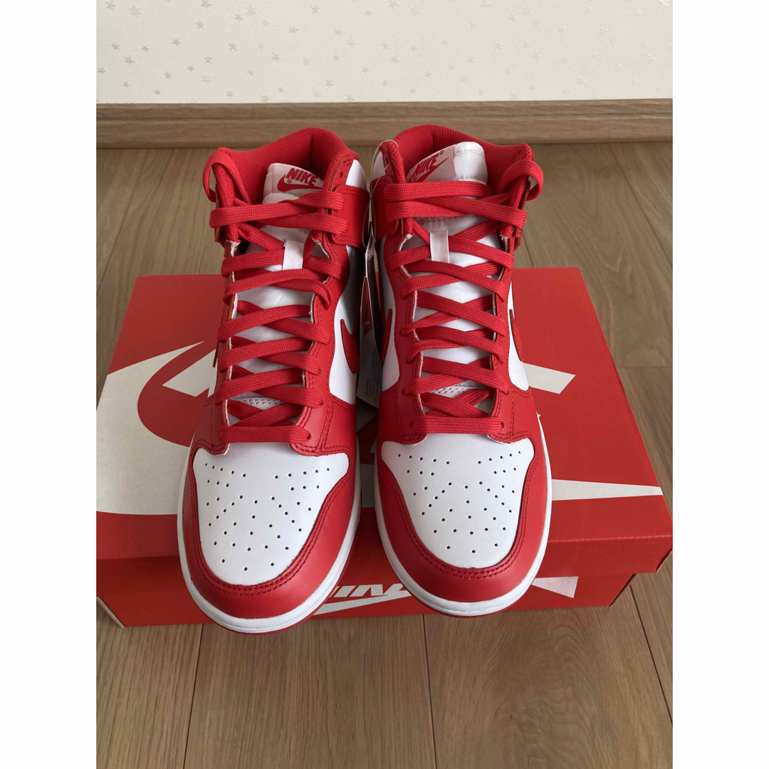 NIKE - Nike Dunk HighChampionship White and Redの通販 by ガガオ ...