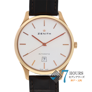 ゼニス(ZENITH)の【113459】ZENITH ゼニス  18.2020.3001.01/C498 キャプテン ポート ロイヤル シルバーダイヤル PG/レザー（クロコ） 自動巻き ギャランティーカード 純正ボックス 腕時計 時計 WATCH メンズ 男性 男 紳士【中古】(腕時計(アナログ))