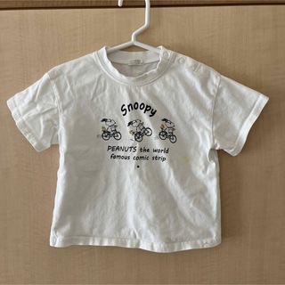 ピーナッツ(PEANUTS)のスヌーピー ピーナッツ半袖Tシャツ 90 ベビー 白(Tシャツ/カットソー)