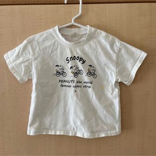 ピーナッツ(PEANUTS)のスヌーピー ピーナッツ半袖Tシャツ 90 ベビー 白(Tシャツ/カットソー)