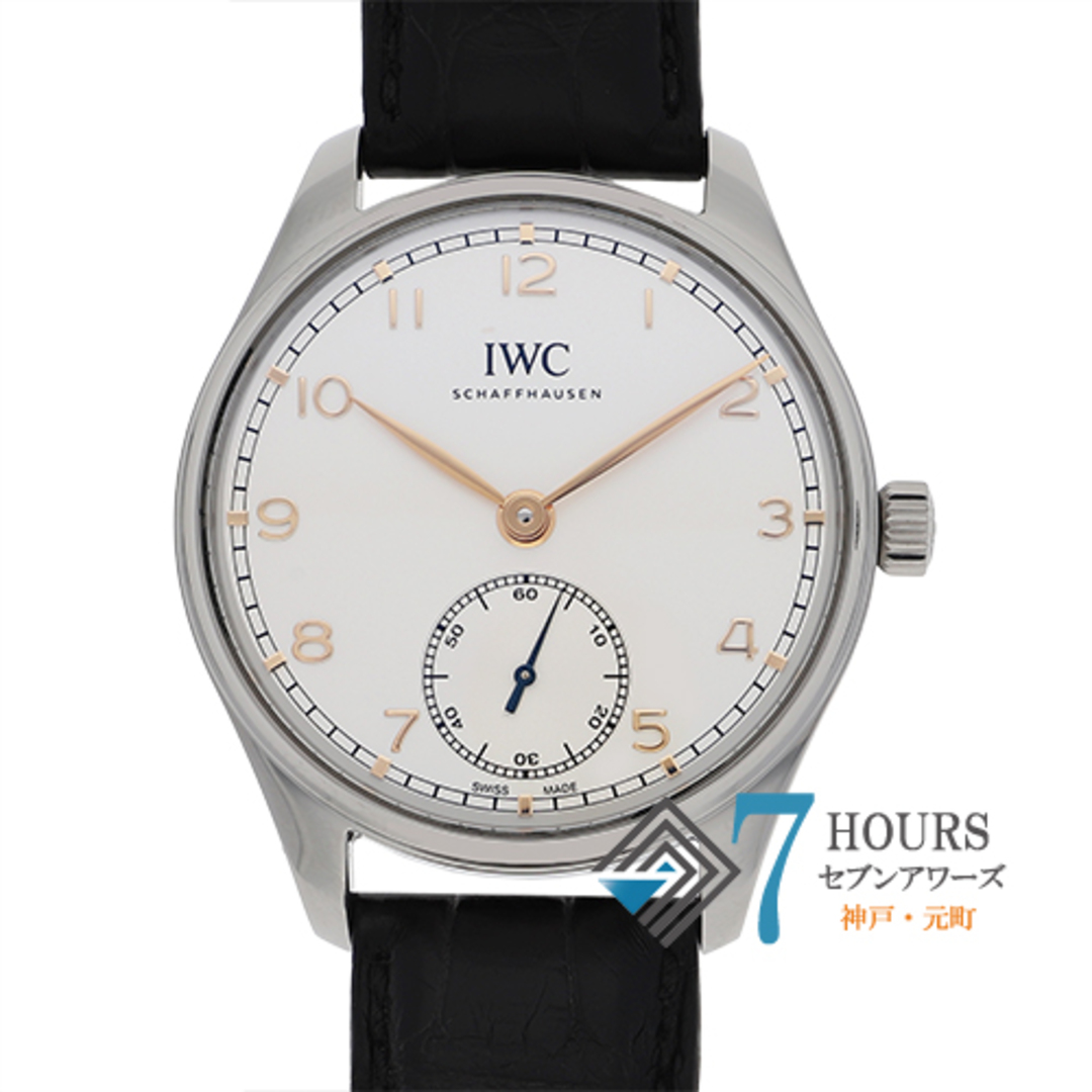 IWC(インターナショナルウォッチカンパニー)の【113708】IWC インターナショナルウォッチカンパニー  IW358303 ポルトギーゼ オートマチック40 シルバーダイヤル SS/レザー（クロコ） 自動巻き ギャランティーカード 純正ボックス 腕時計 時計 WATCH メンズ 男性 男 紳士【中古】 メンズの時計(腕時計(アナログ))の商品写真