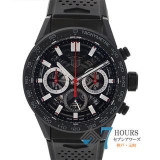 タグホイヤー(TAG Heuer)の【113710】TAG HEUER タグホイヤー  CBG2090.FT6145 カレラ ホイヤ-02 クロノ スケルトンダイヤル CE/ラバー 自動巻き ギャランティーカード 純正ボックス 腕時計 時計 WATCH メンズ 男性 男 紳士【中古】(腕時計(アナログ))