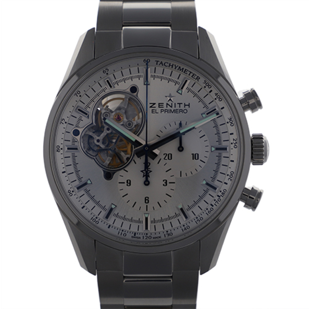 【113831】ZENITH ゼニス  03.2040.4061/01.M2040 クロノマスター エルプリメロ オープン シルバーダイヤル SS 自動巻き ギャランティーカード 純正ボックス 腕時計 時計 WATCH メンズ 男性 男 紳士