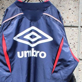 アンブロ(UMBRO)のumbro ビッグロゴ 前後プリ 古着 プルジャケット(ジャージ)