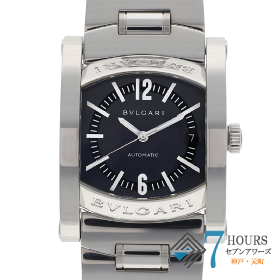 【114332】BVLGARI ブルガリ  AA44S アショーマ ネイビーダイヤル SS 自動巻き 保証書 純正ボックス 腕時計 時計 WATCH メンズ 男性 男 紳士