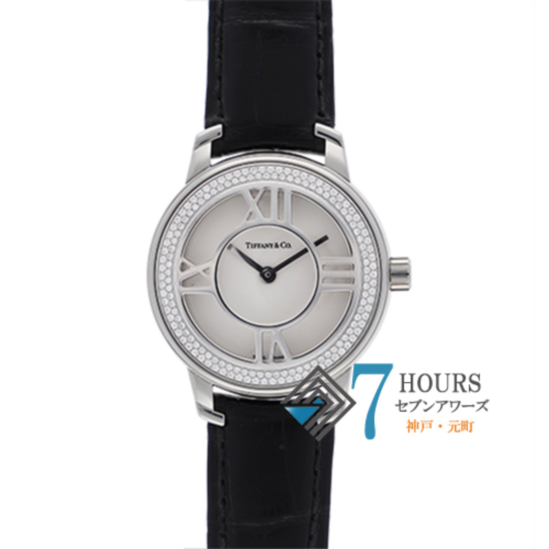 【114338】TIFFANY&Co. ティファニー  19977099 アトラス カクテル ラウンド  シルバーダイヤル SS/レザー（クロコ） クオーツ 保証書 純正ボックス 腕時計 時計 WATCH レディース 女性 女