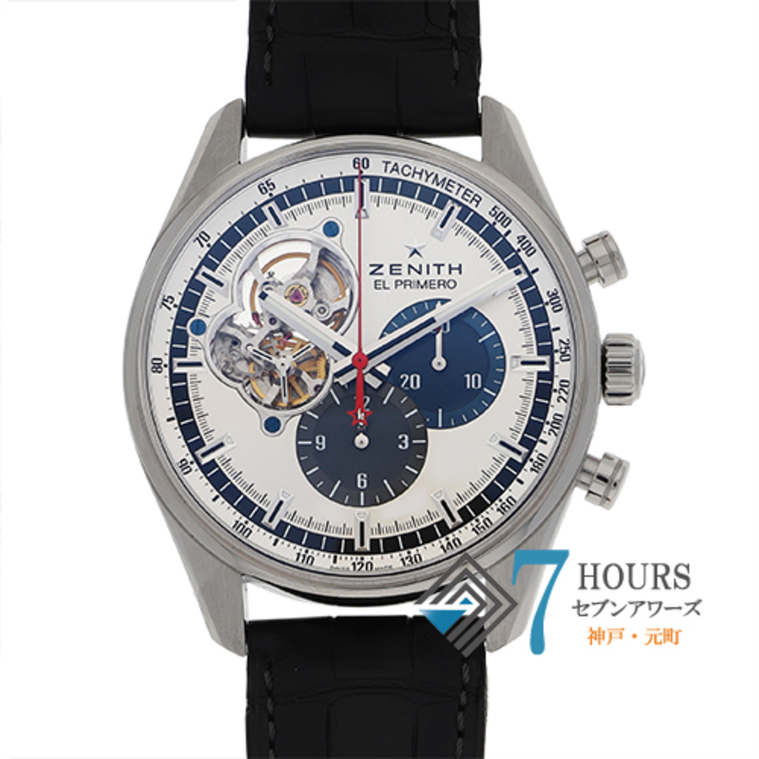 【114347】ZENITH ゼニス  03.2040.4061/69.C496 エルプリメロ クロノマスター シルバーダイヤル SS/レザー（クロコ） 自動巻き 当店オリジナルボックス 腕時計 時計 WATCH メンズ 男性 男 紳士