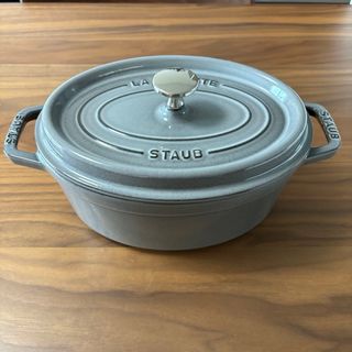 STAUB - ストウブ/ホーロー鍋 オーバル グレー 23cm (未使用)の通販