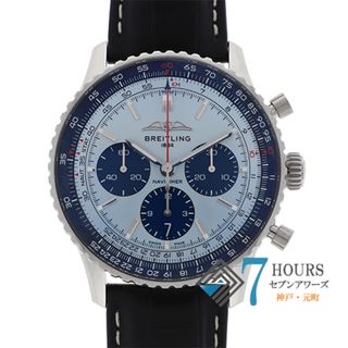 ブライトリング(BREITLING)の【114376】BREITLING ブライトリング  AB0138241C1P1 ナビタイマーB01 クロノ グラフ アイスブルーダイヤル SS/レザー(クロコ) 自動巻き ギャランティーカード 純正ボックス 腕時計 時計 WATCH メンズ 男性 男 紳士【中古】(腕時計(アナログ))