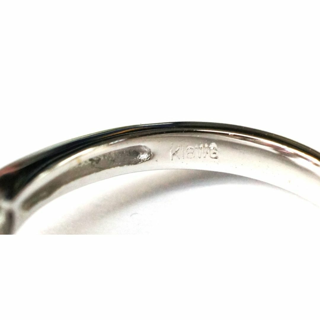 【美品】 K18WG ピンクトルマリン フラワー リング 4.25g 10.5号 レディースのアクセサリー(リング(指輪))の商品写真