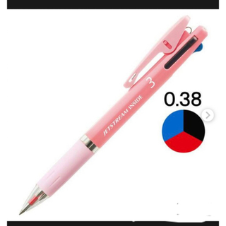 ミツビシエンピツ(三菱鉛筆)のアスクルオリジナル  ジェットストリーム  0.38mm 3色ボールペン ピンク(ペン/マーカー)