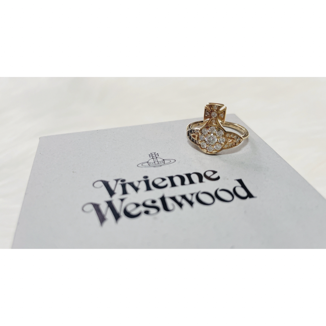 Vivienne Westwood(ヴィヴィアンウエストウッド)の正規品　ヴィヴィアンウエストウッド  リング ストーン　ダイヤ　オーブ シルバー レディースのアクセサリー(リング(指輪))の商品写真