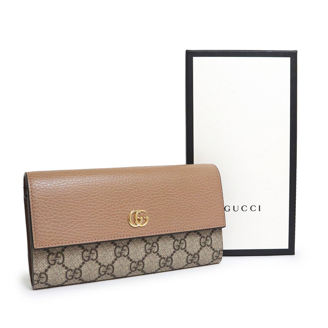 Gucci - グッチ GG マーモント 二つ折り長財布 GGスプリームキャンバス