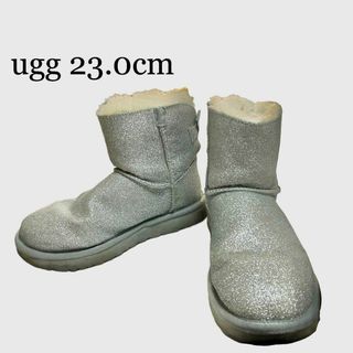 UGG - 【良品】✨ugg アグムートンショートブーツシルバーグリッター