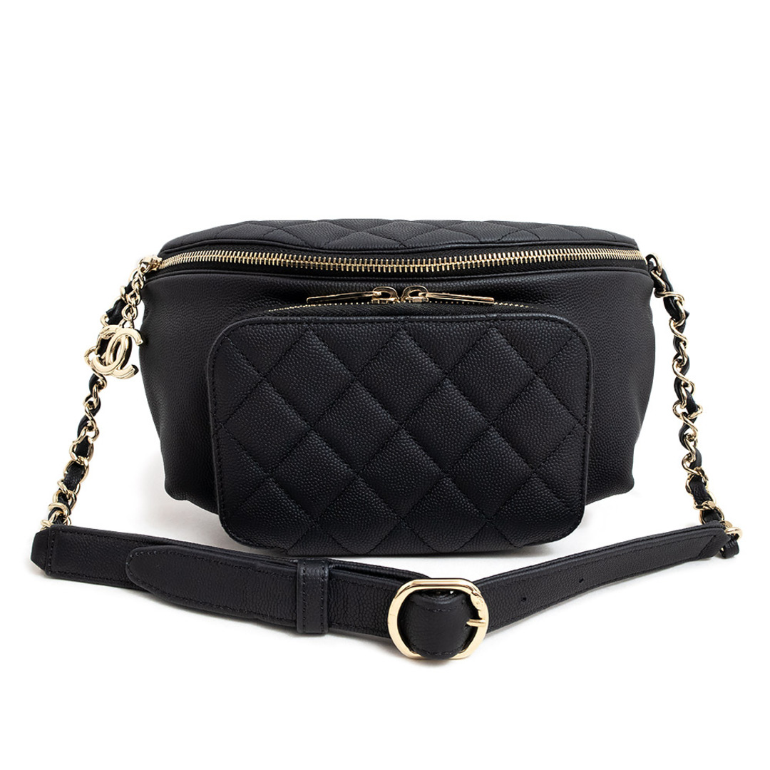 正規品 極美品 CHANEL ウエストポーチ ボディバッグ キャビアスキン 正規品 極美品 CHANEL ウエストポーチ ボディバッグ キャビアスキン